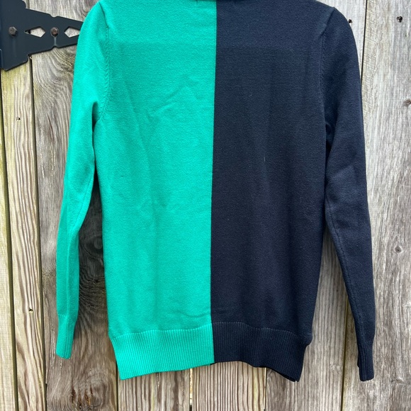 AVA Black Green Crewneck Heart Sweater Women’s Medium - Picture 10 of 11